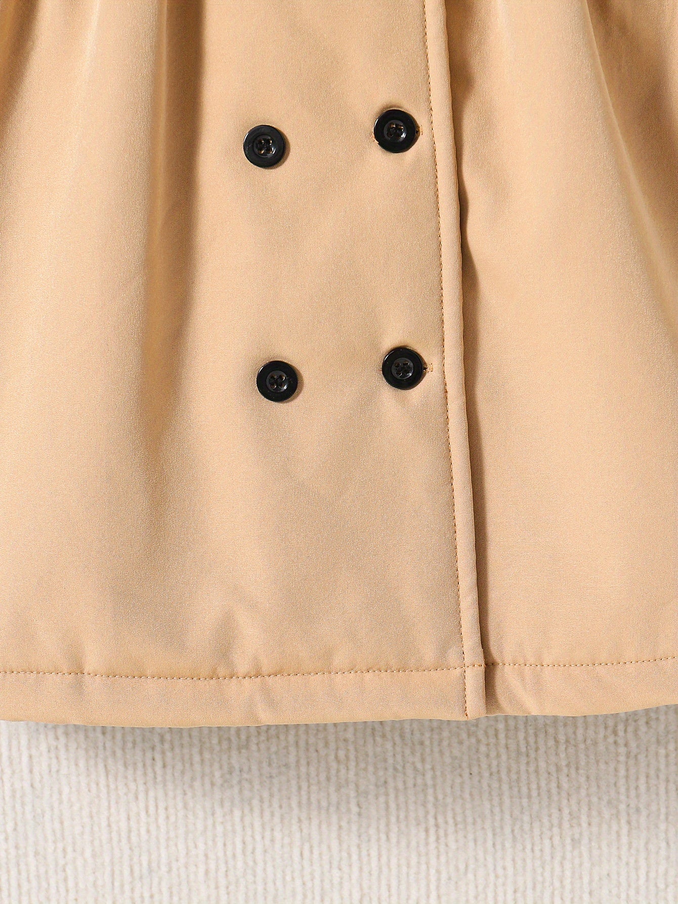 Cozy Plush Fleece Toddler Girls Winter Jacket with Button Collar for Warm and Stylish Daily Wear