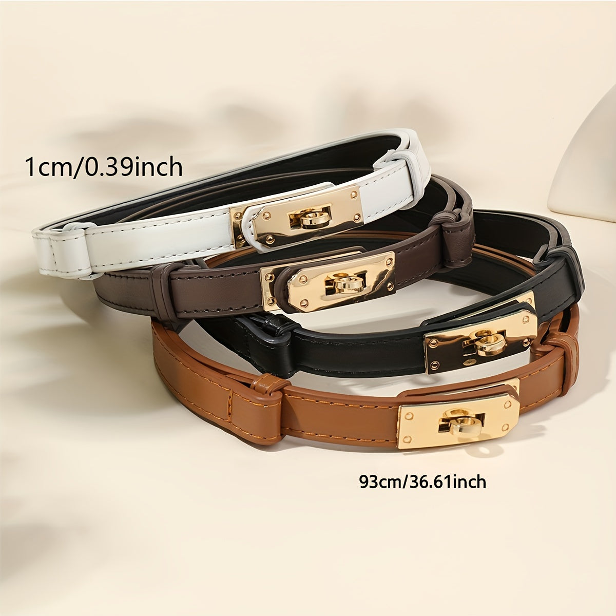"Essential Accessory" Chic Adjustable Pu Leather Belt With Alloy Buckle For Women - Versatile Thin Waistband For Coats, Shirts, Jackets & More - Perfect For Business Casual To Formal Occasions Belts For Women Leather Handbags