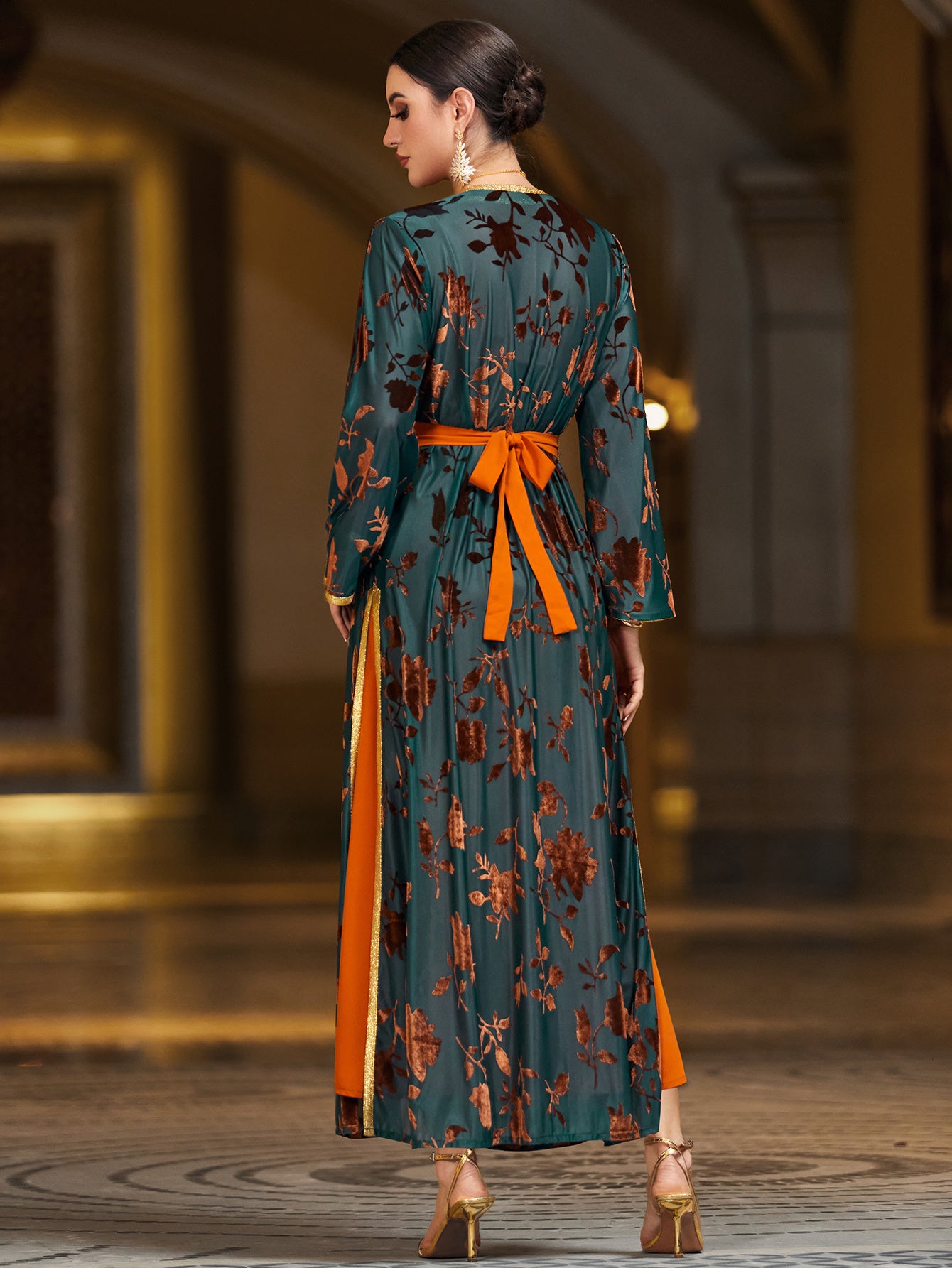 4042 Casual Arab Two-Piece Dress Set