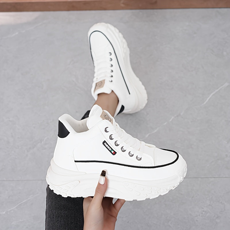 Sports shoes women 2024 spring and autumn new students all take lightweight thick soled girls shoes soft soled increase casual women's shoes