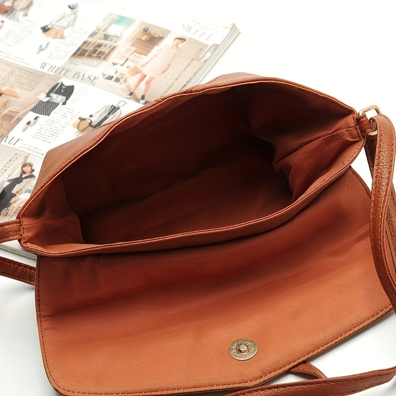 Women's Clutch Handbags Small Crossbody Bag Lightweight Purses Vegan Leather Wristlet Clutch, Includes Adjustable Shoulder