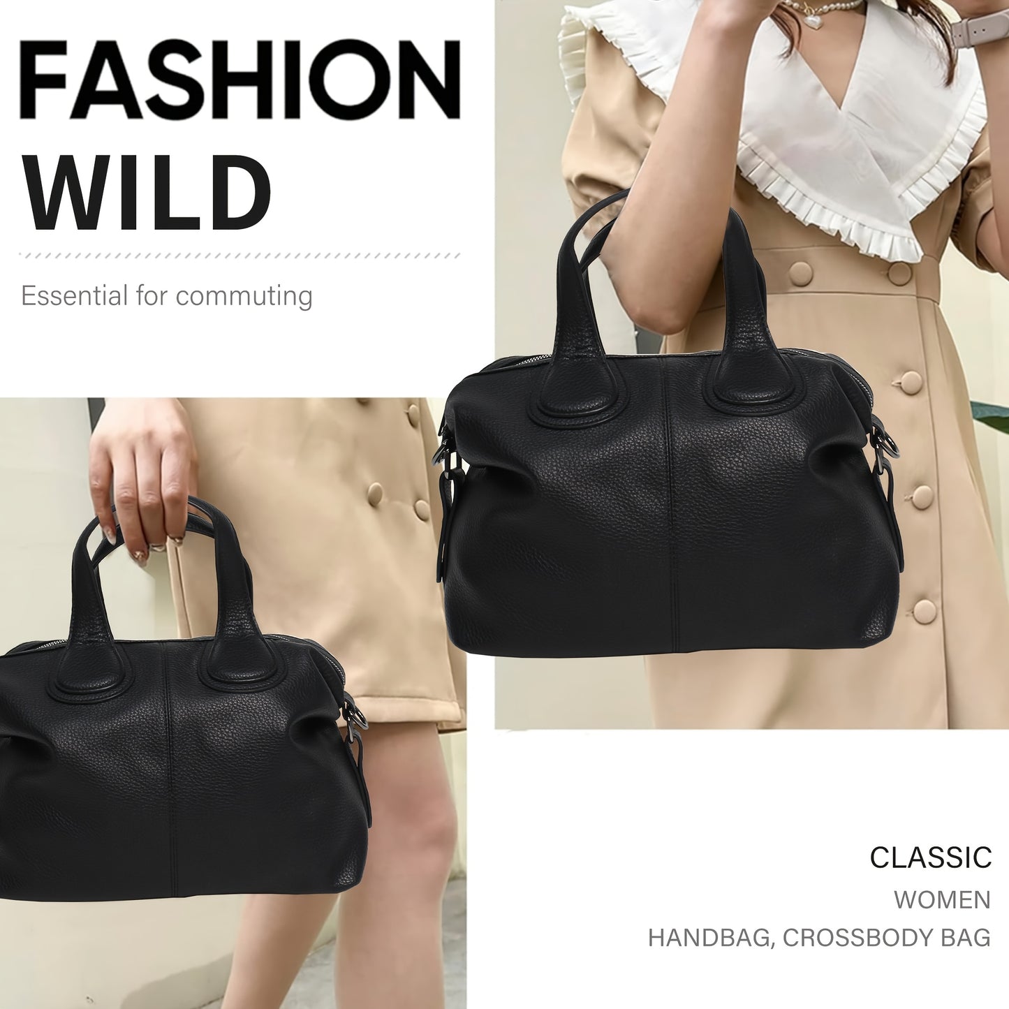 Large Lady Handbag, Large Lady Shoulder Bag, Large Purses for Women, Soft Comfy Solid Color PU Tote Shoulder Bag, All-Match Women's Daily Use Commuter Bags, Womens Handbags, Easter Gifts, Gifts for Mothe, Travel, Cheap