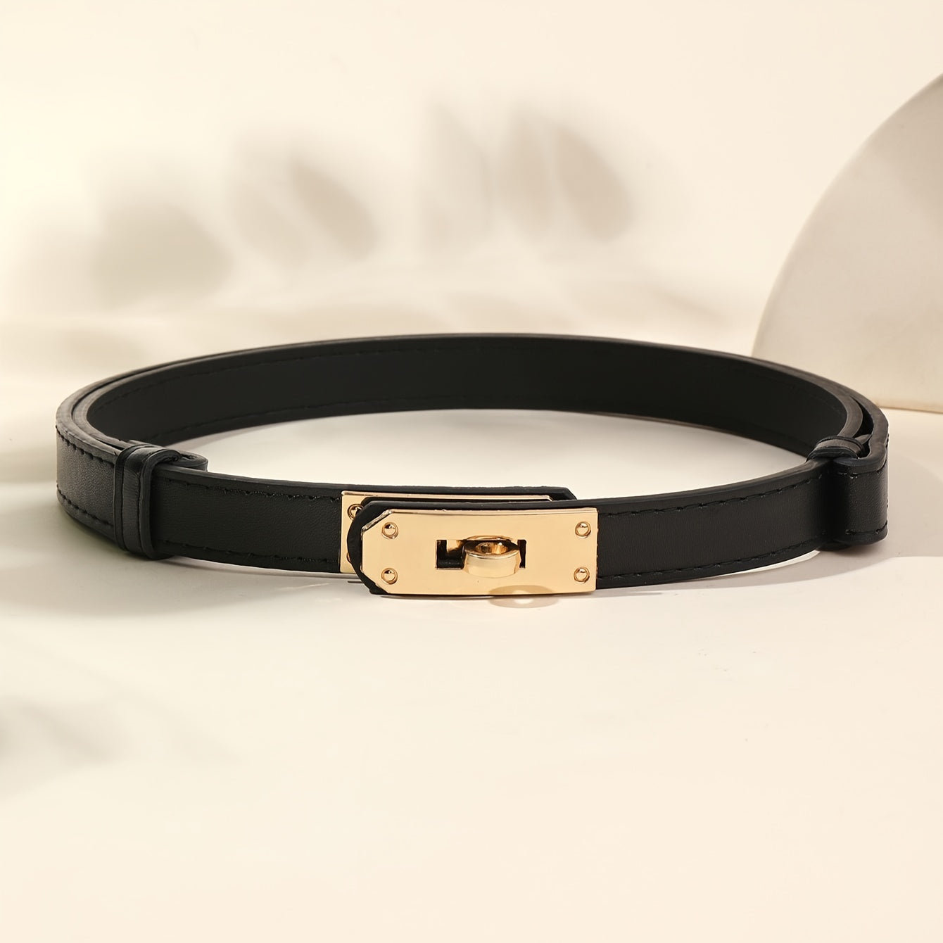 "Essential Accessory" Chic Adjustable Pu Leather Belt With Alloy Buckle For Women - Versatile Thin Waistband For Coats, Shirts, Jackets & More - Perfect For Business Casual To Formal Occasions Belts For Women Leather Handbags