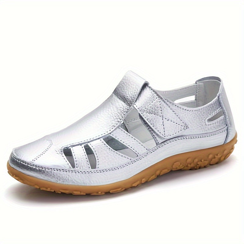 Original Handmade Retro True Synthetic Cover Sandals Comfortable Soft Sole Mom Shoes Magic Tape Casual Women's Shoes
