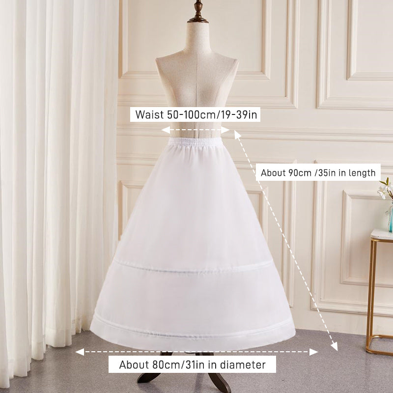 Elegant 6-Hoop Wedding Dress Petticoat - No Tulle, Hand Washable, Polyester Fiber, Perfect for Bridal Gowns & Formal Attire