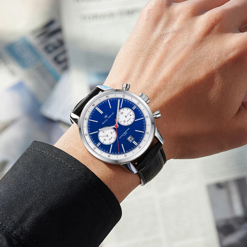 WM Watch Automatic Mechanical Watch Man Business Casual Watches Stainless Steel Sapphire Waterproof For Men Welly Merck 138M-WM