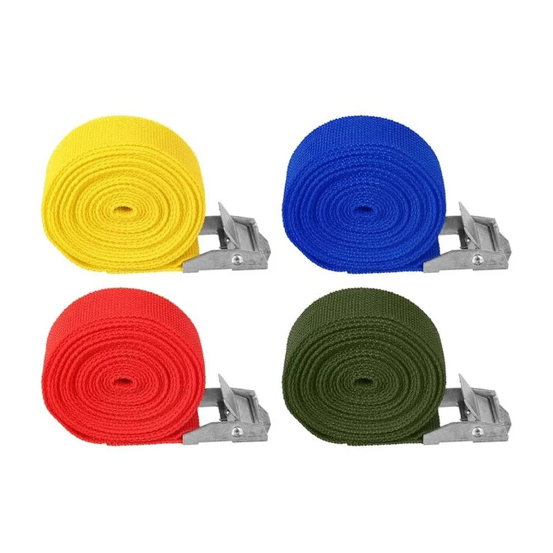 1M Buckle Tie-Down Belt cargo straps for Car motorcycle bike With Metal Buckle Tow Rope Strong Ratchet Belt for Luggage Bag