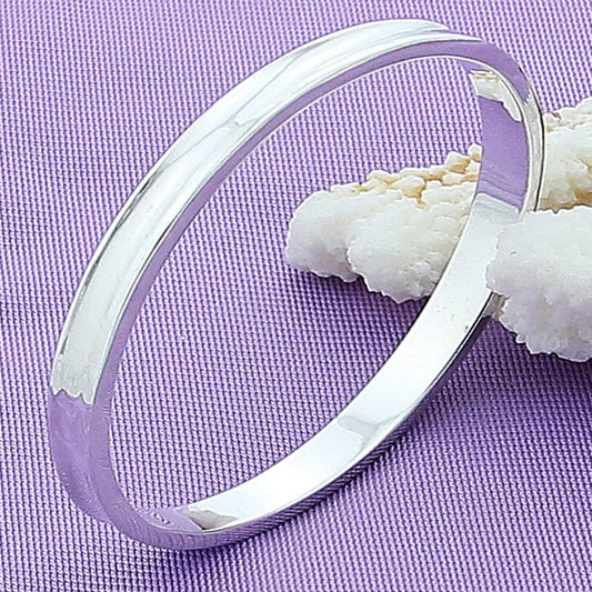 BABYLLNT New 925 Sterling Silver Smooth Round Circle Bracelets Bangles for Women Wedding Banquet  Fashion Jewelry Party Gifts