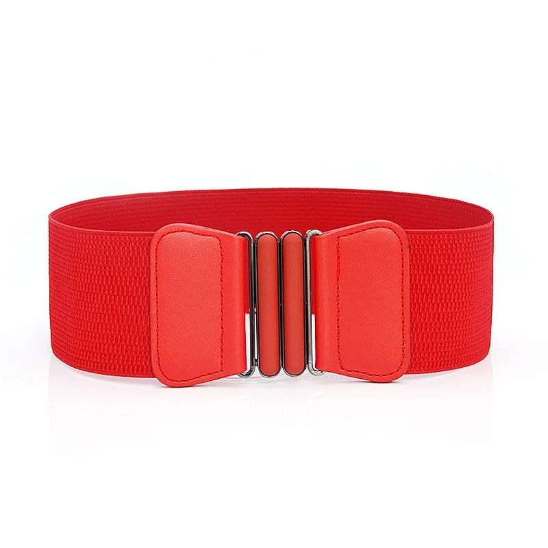 Belt For Women Lady 2023 Fashion Flower Elastic Stretch Waist Belt Wide Elasticated Waistbands Girls Dress Accessories