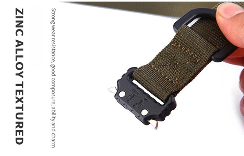 Belt For Men width 1 Inch 25mm Tactical belts Quick Release Buckle Metal Outdoor Training fit for 26-46 Inch Waist