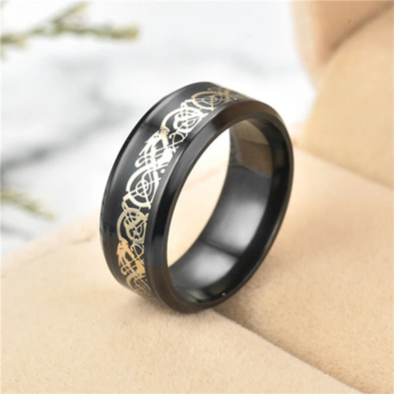 02 2024 Dragon Ring For Men Women Wedding Stainless Steel Jewelry
