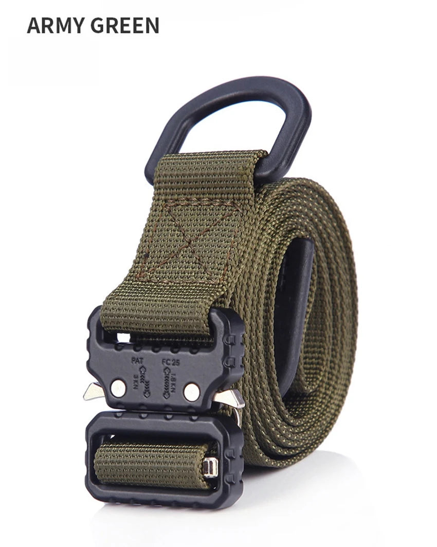 Belt For Men width 1 Inch 25mm Tactical belts Quick Release Buckle Metal Outdoor Training fit for 26-46 Inch Waist