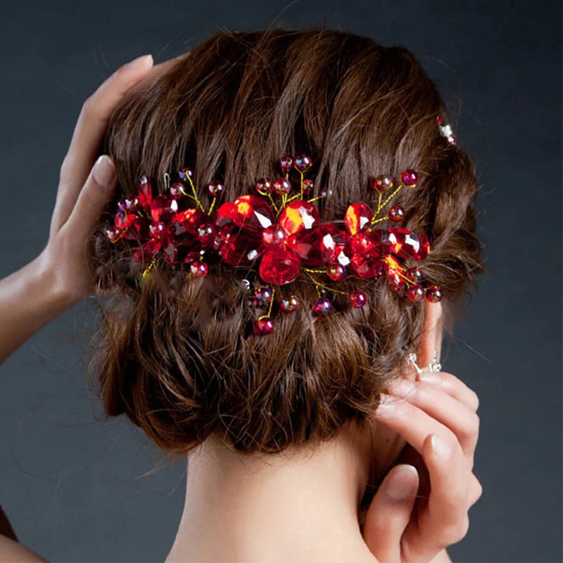 Headbands Bride Headpiece Tiaras Fashion Hair Jewelry Crystal Pearl Flower Bridal Wedding Hair Accessories For Women