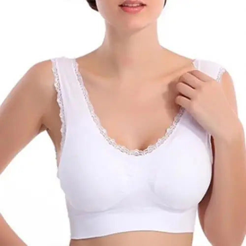 Sexy Bra For Women Dual Layer Lace Wire Free Bra Seamless Padded Bra Vest Crop Top Underwear Sports Bralette бюстгальтер женский