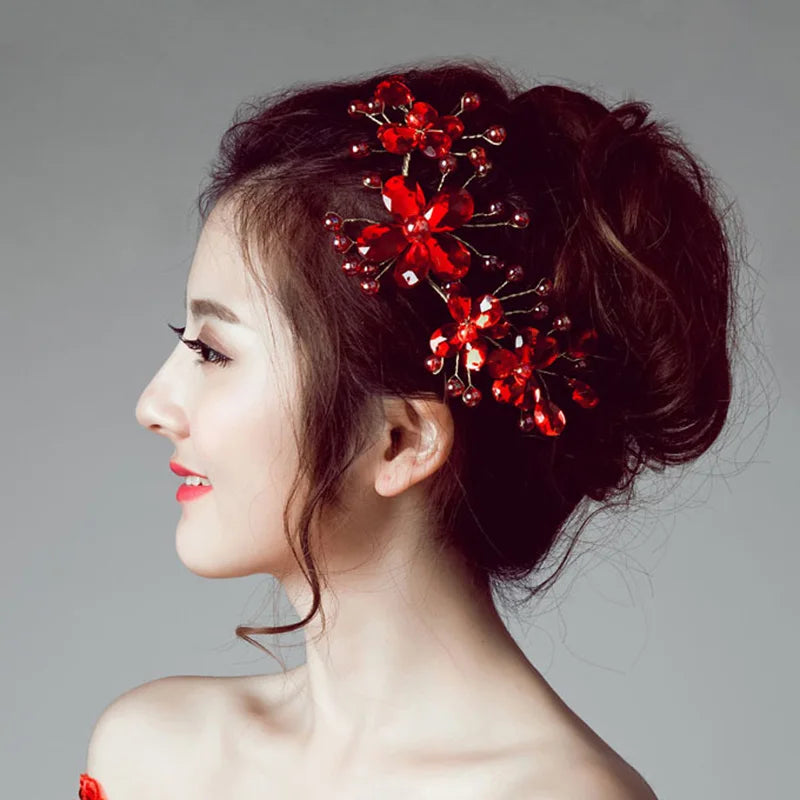 Headbands Bride Headpiece Tiaras Fashion Hair Jewelry Crystal Pearl Flower Bridal Wedding Hair Accessories For Women