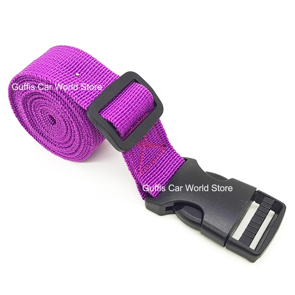 1.5M Buckle Tie-Down Belt Cargo Straps for Car Motorcycle Bike with PP Buckle Tow Rope Strong Card Buckle Belt for Luggage Bag