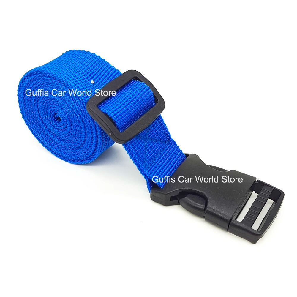 1.5M Buckle Tie-Down Belt Cargo Straps for Car Motorcycle Bike with PP Buckle Tow Rope Strong Card Buckle Belt for Luggage Bag