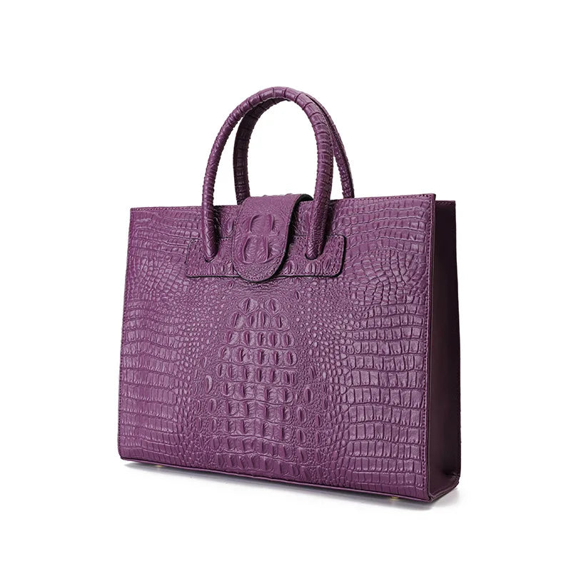 Two Sizes alligator Pattern Handbags Ladies New Trend Luxury Bags Shoulder Real Leather crocodile Handbag Fashion Womens Handbag