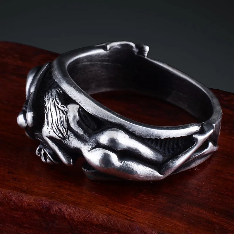 Men's  Ring  Naked Women Rings Sexy Nude Girl Punk Jewelry Party Accessories Fun Personality Gift Jewelry