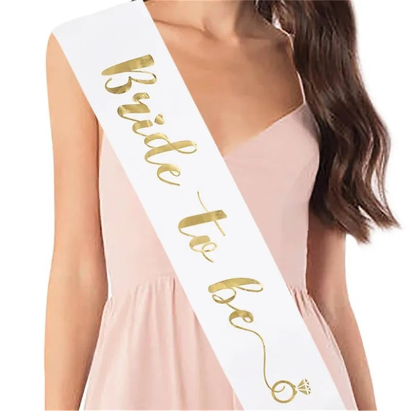1pcs Bride To Be or mommy to be Satin Sash for Bachelorette Hen Party Sash Wedding Party Bridal Shower Decoration Supplies