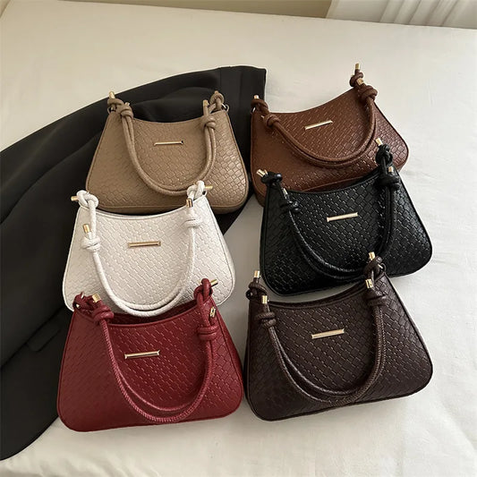2025 Elegant Women's Luxury Crossbody Bag Simple Fashion Single Shoulder Solid Color Zip Waterproof Polyester New Handbag