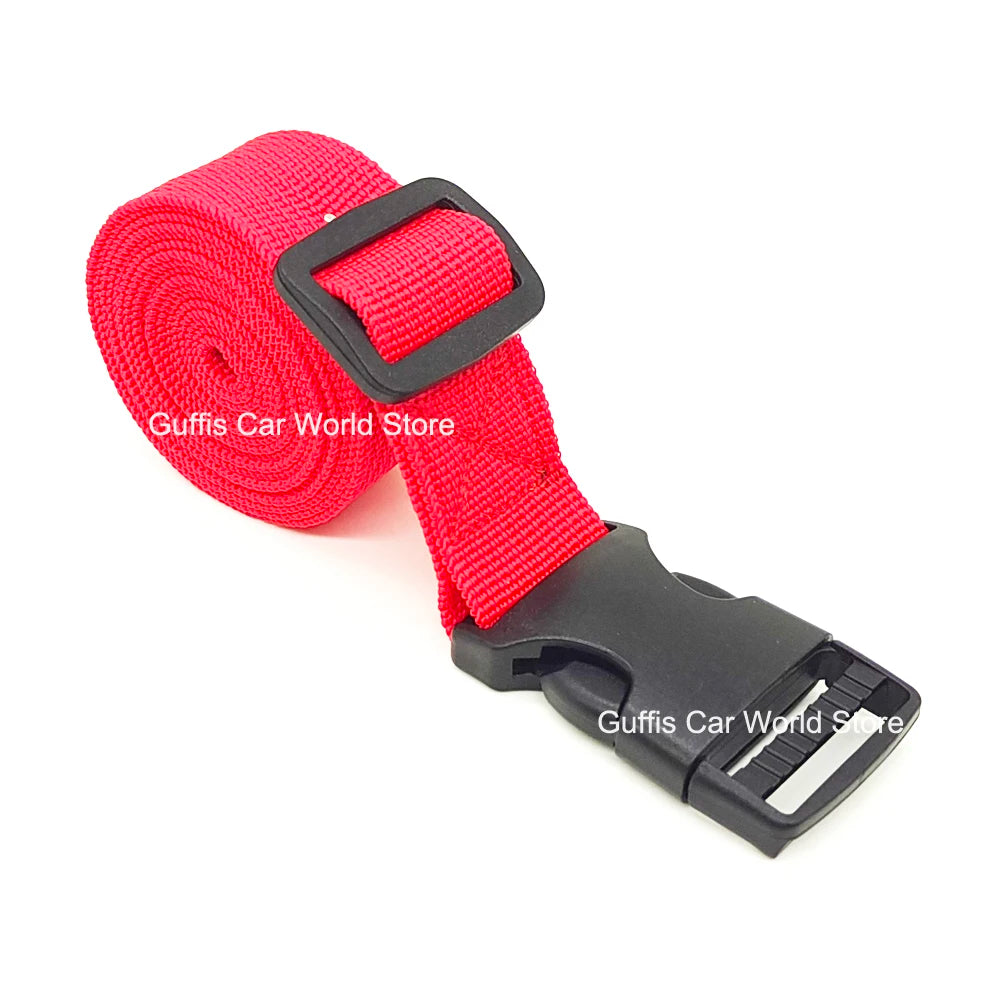 1.5M Buckle Tie-Down Belt Cargo Straps for Car Motorcycle Bike with PP Buckle Tow Rope Strong Card Buckle Belt for Luggage Bag