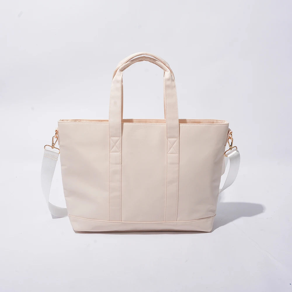 Us Local DIY Women's Large Handbag Weekend Lady Hand Bag Shopping Shoulder Portable Waterproof Nylon Pink Tote Bags Reusable