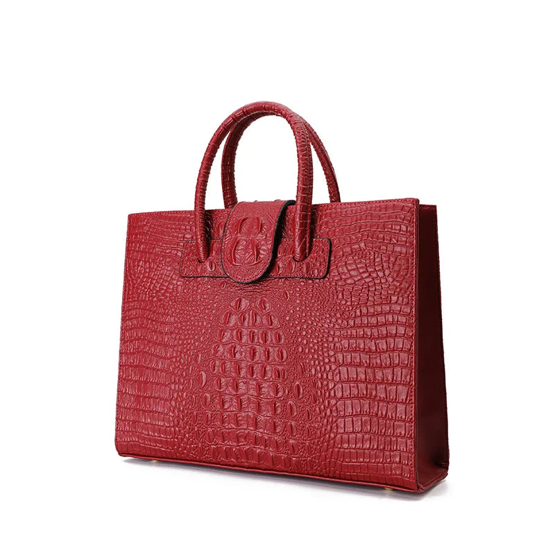 Two Sizes alligator Pattern Handbags Ladies New Trend Luxury Bags Shoulder Real Leather crocodile Handbag Fashion Womens Handbag