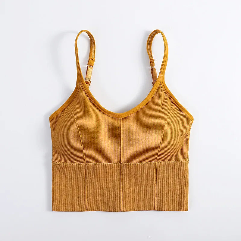 Bras Women Sexy Seamless Bra U Type Backless Bra Gym Running Push Up Bralette Padded Brassiere Women Fitness Sports Bra