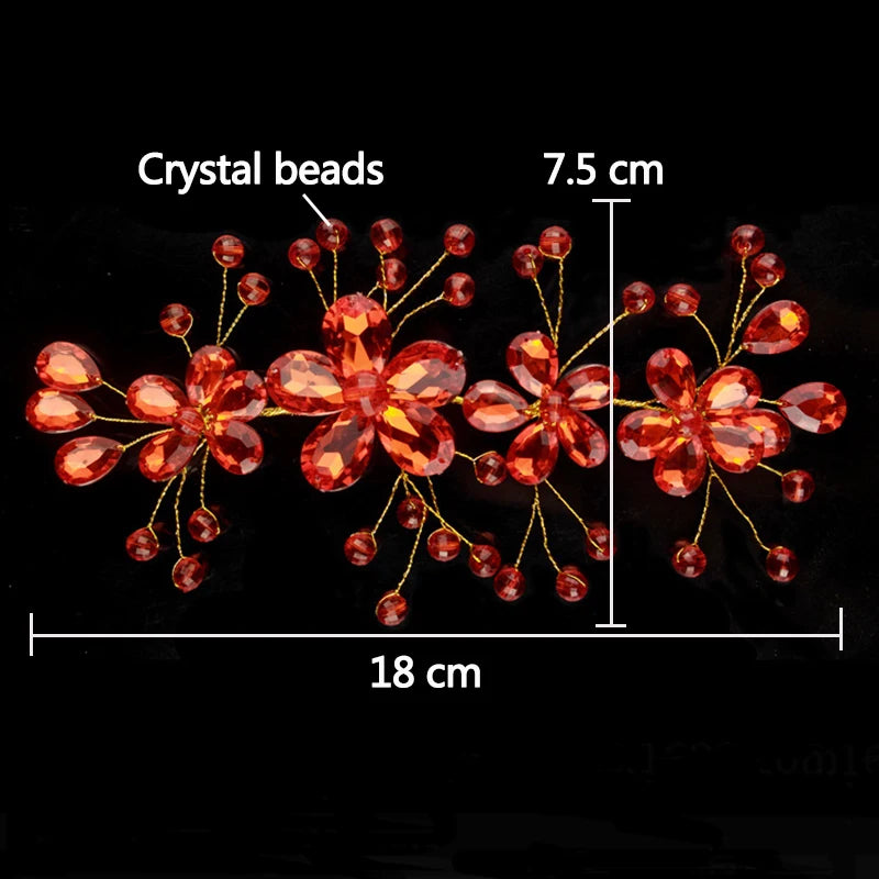 Headbands Bride Headpiece Tiaras Fashion Hair Jewelry Crystal Pearl Flower Bridal Wedding Hair Accessories For Women