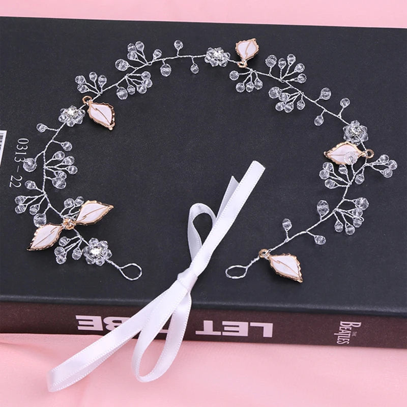 Headbands Bride Headpiece Tiaras Fashion Hair Jewelry Crystal Pearl Flower Bridal Wedding Hair Accessories For Women