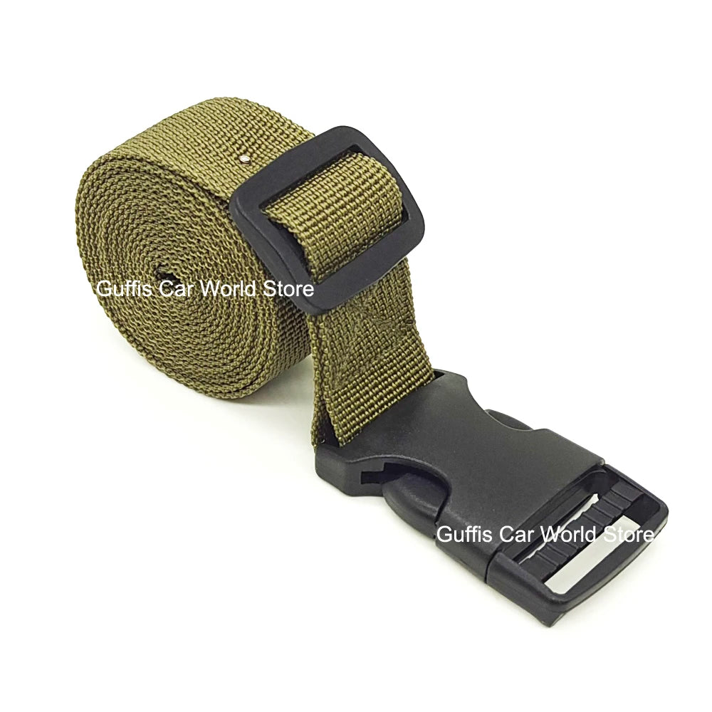 1.5M Buckle Tie-Down Belt Cargo Straps for Car Motorcycle Bike with PP Buckle Tow Rope Strong Card Buckle Belt for Luggage Bag