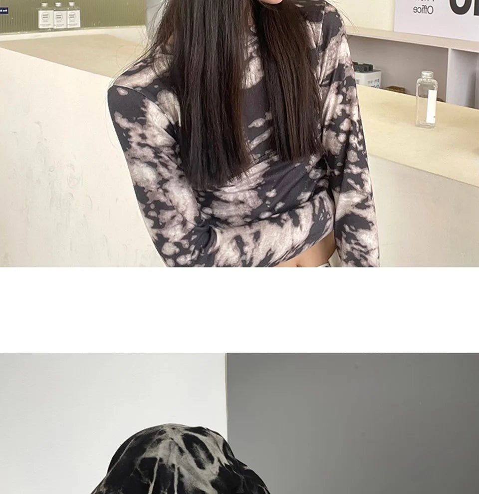 2021 Winter Hats for Women Beanies Tie-dyed cotton pullover cap Cool Hat Girls Autumn Female Beanie Warm Bonnet Cap Wholesale