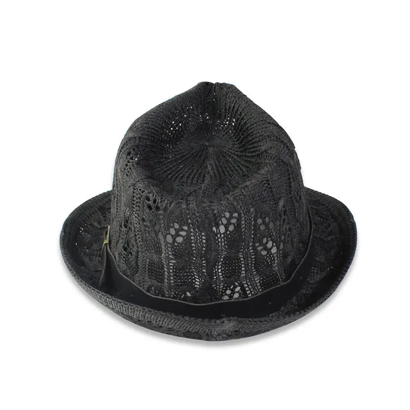 Hats for Women Female Hat Women's Girls Fedora Knitted Chapeu Feminino Autumn Summer Leather Buckle Sun Cap Fashion Jazz