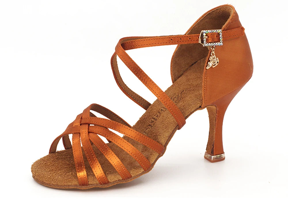 BD Latin Dance Shoes Authentic Female Soft-Soled Dancing Professional National Standard BDSALSA 216 Ballroom FREE BAG BDDANCE
