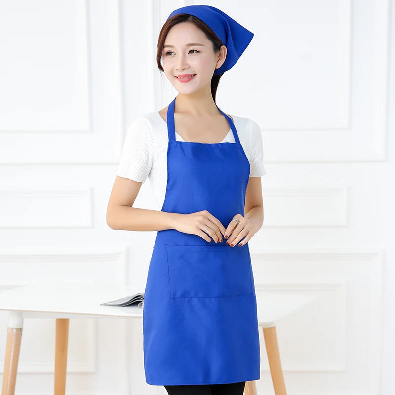 Korean Fashion Women Men Apron Kitchen Cooking Chef Cleaning Restaurant Waitress Apron Custom Print Logo Gift Aprons Wholesale