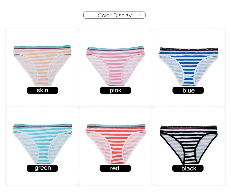 Sexy Panties for Women Female Underwear Bikini Cotton Crotch Briefs Lingerie Intimate Ladies Low Rise Waist Breathable FUNCILAC