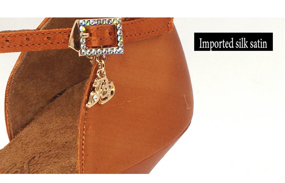 BD Latin Dance Shoes Authentic Female Soft-Soled Dancing Professional National Standard BDSALSA 216 Ballroom FREE BAG BDDANCE
