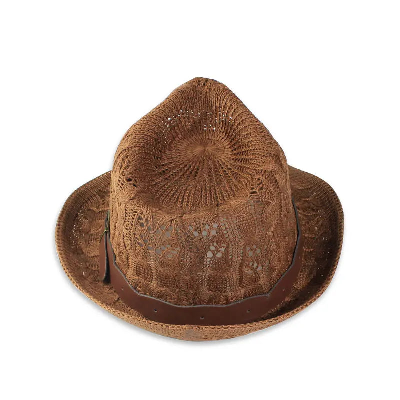 Hats for Women Female Hat Women's Girls Fedora Knitted Chapeu Feminino Autumn Summer Leather Buckle Sun Cap Fashion Jazz