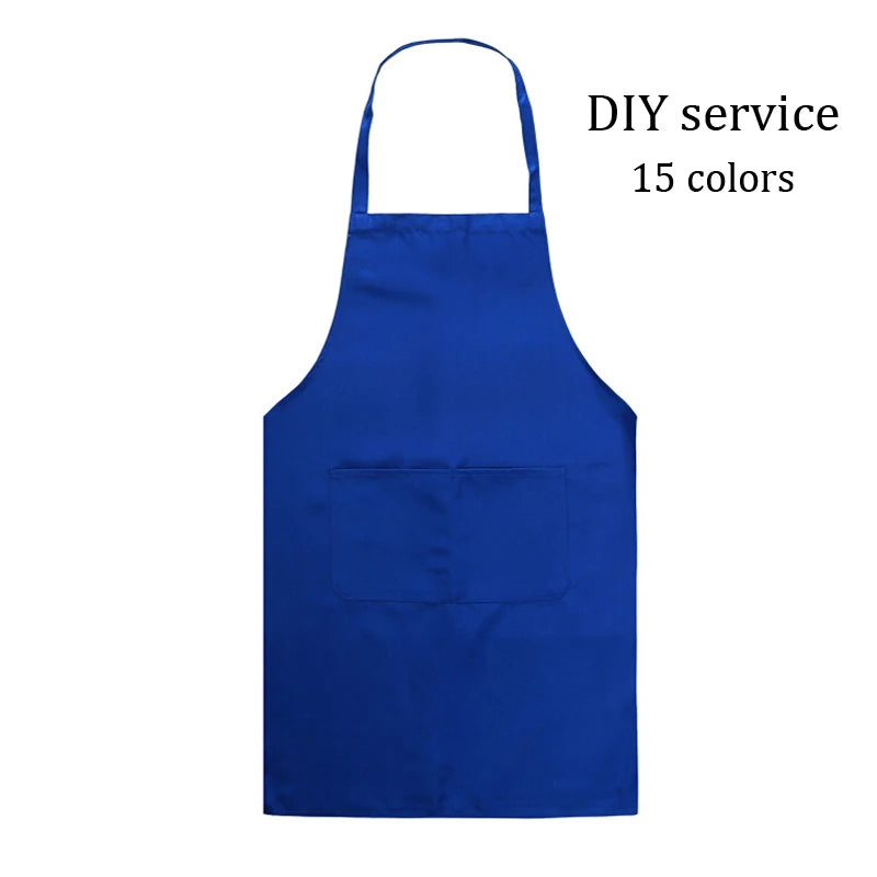 Korean Fashion Women Men Apron Kitchen Cooking Chef Cleaning Restaurant Waitress Apron Custom Print Logo Gift Aprons Wholesale