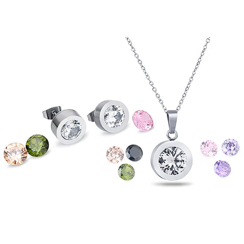 NEW Fashion Wedding Jewelry Set Necklace Full Shining Crystal Choker Necklace Earring For Women