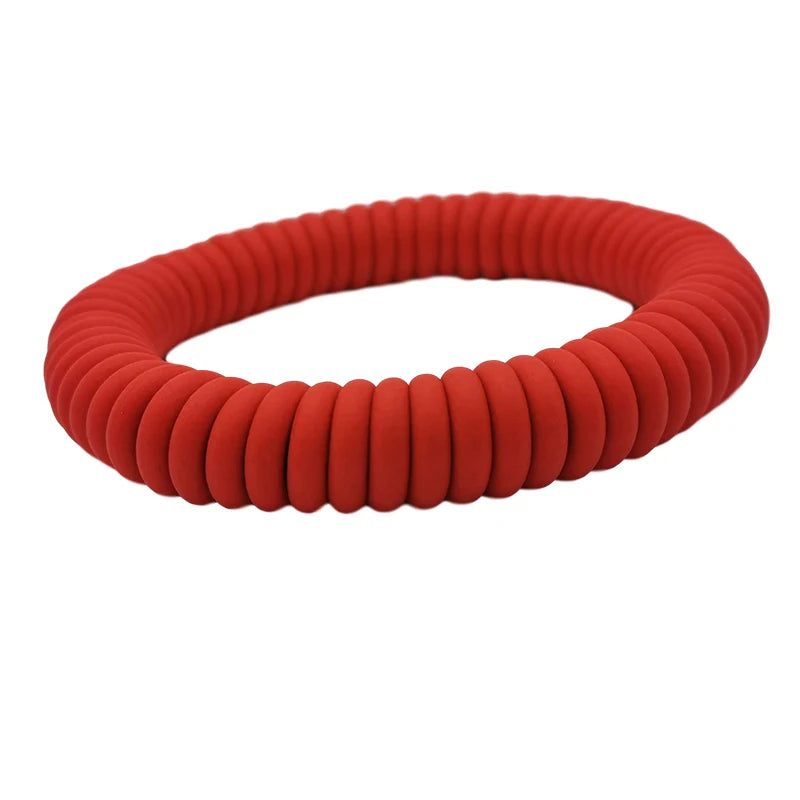 UKEBAY New Round Handmade Bangles For Women Rubber Bracelets 4 Colors Design Luxury Charm Bangles Birthday Gift Mom Punk Jewelry