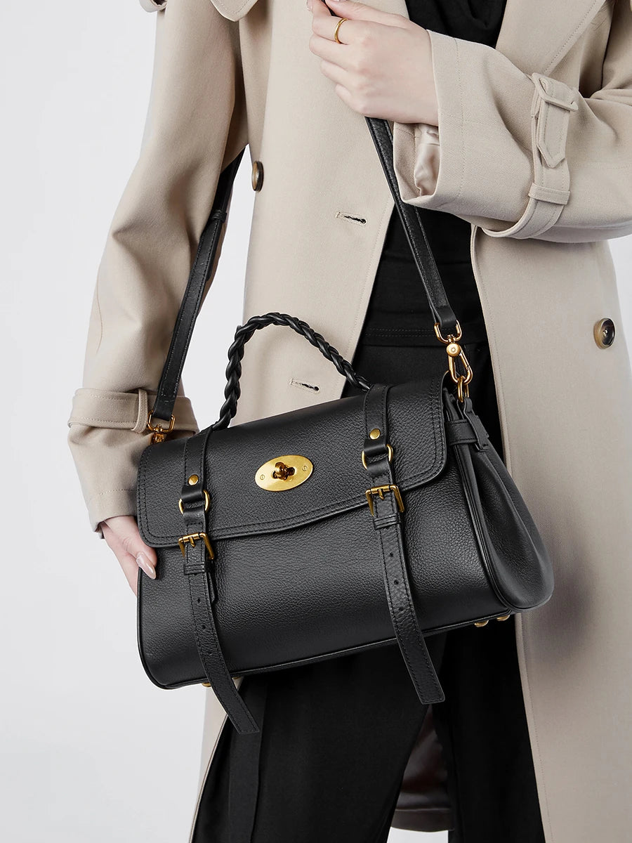 Luxury Leather Ladies Handbags for Women 100% Genuine Messenger Shoulder Tote Crossbody Bags Manufacturer Dropshipping 2025