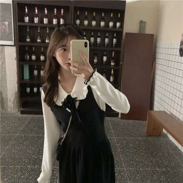 Woman Sweaters Femme Chandails Women's Doll Collar Knitted Top Sweater Autumn and Winter Pull Hiver