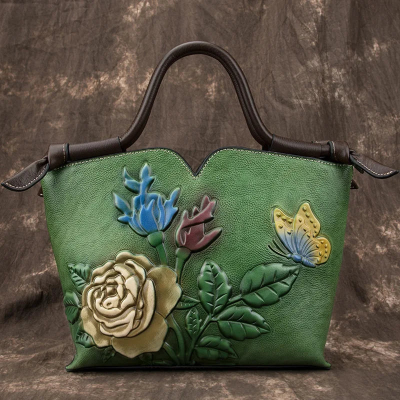 Westal Top Handle Lady Bags Handmade Vintage Hobo Crossbody Handbags Tote Bag Genuine Leather Shoulder for Women