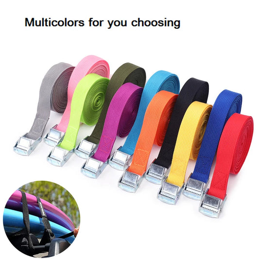 1M Buckle Tie-Down Belt cargo straps for Car motorcycle bike With Metal Buckle Tow Rope Strong Ratchet Belt for Luggage Bag
