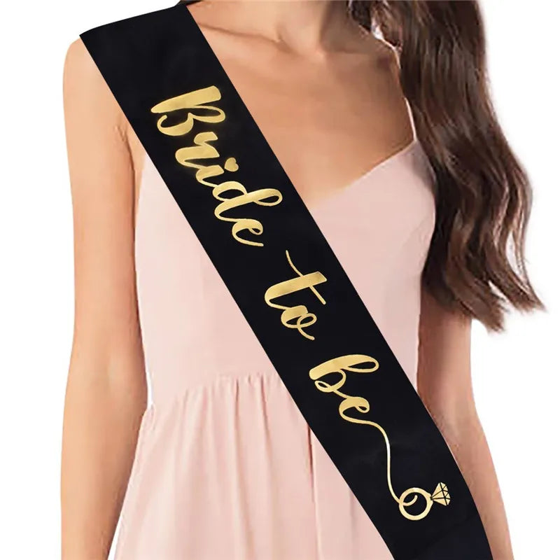1pcs Bride To Be or mommy to be Satin Sash for Bachelorette Hen Party Sash Wedding Party Bridal Shower Decoration Supplies