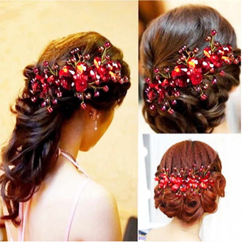 Headbands Bride Headpiece Tiaras Fashion Hair Jewelry Crystal Pearl Flower Bridal Wedding Hair Accessories For Women