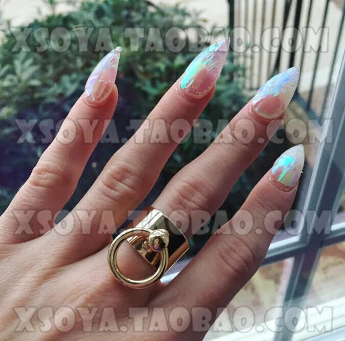 Fashion circle ring  Minimalism wind Rings of metal fan ring delicate woman man ring 2021