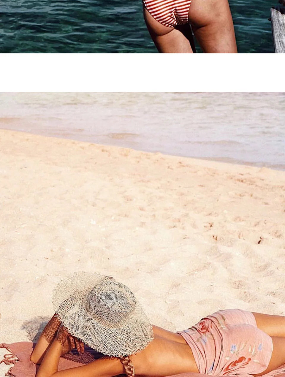 Summer hats for women Retro flat hat brim hand-made Hollow design raffia straw hat ladies outdoor sun protection beach straw hat